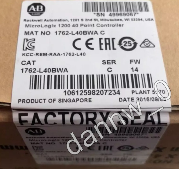 1PC New in box AB 1762-L40BWA SER C MicroLogix 1200 40 Point Controller