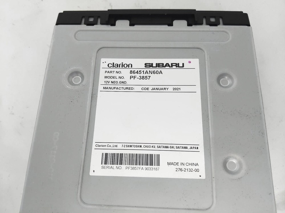 2020-2021 Subaru Outback Center Console Cd Disk Reader Deck 86451An60a - Oem