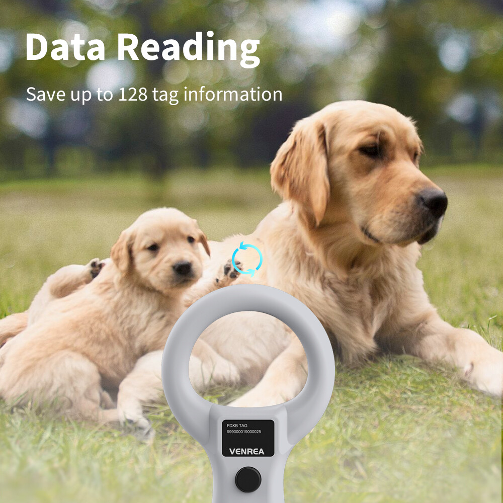 Pet Dog Cat ID Microchip Scanner 125kHz 134kHz ISO FDX-B ID64 RFID Tag Reader
