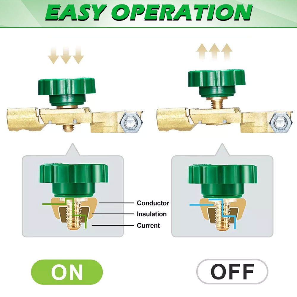 Auto Battery Link Terminal Quick Cut-off Disconnect Master Kill Shut Switch