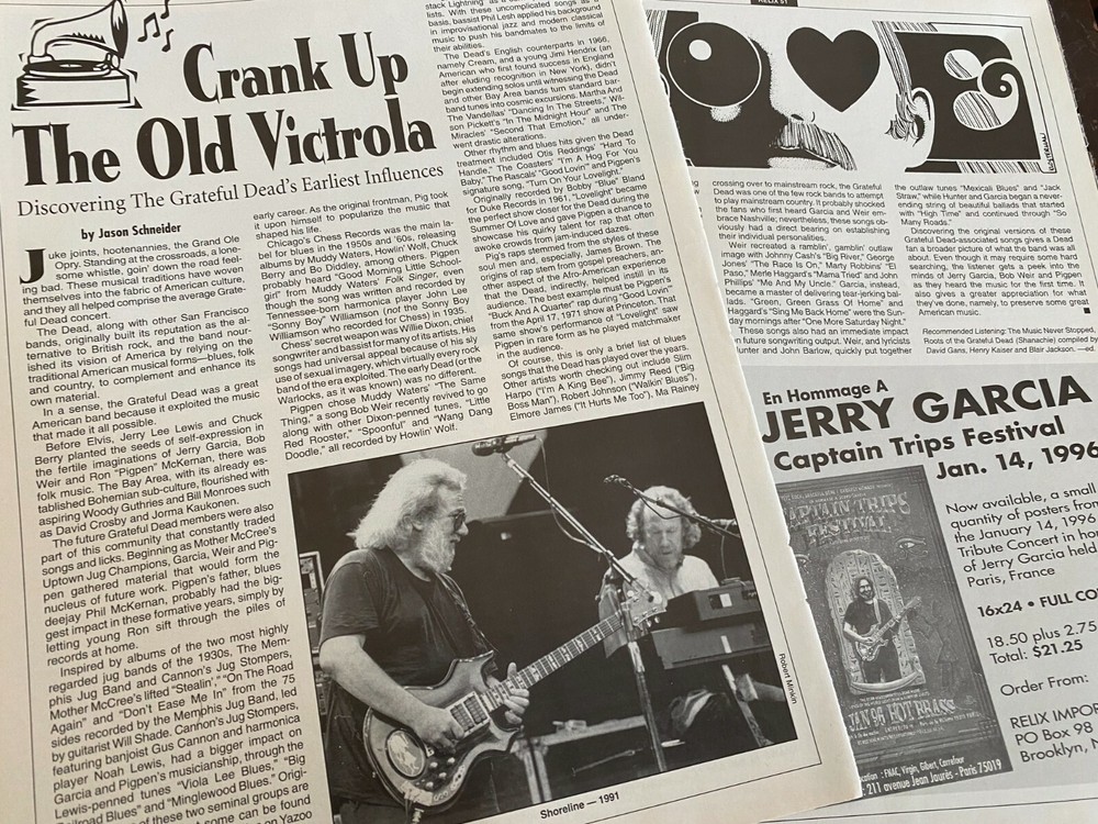 Grateful Dead, Two Page Vintage Clipping
