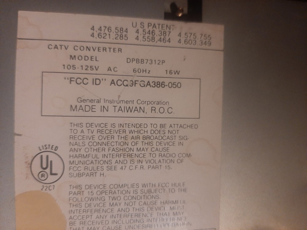 vintage cable tv box