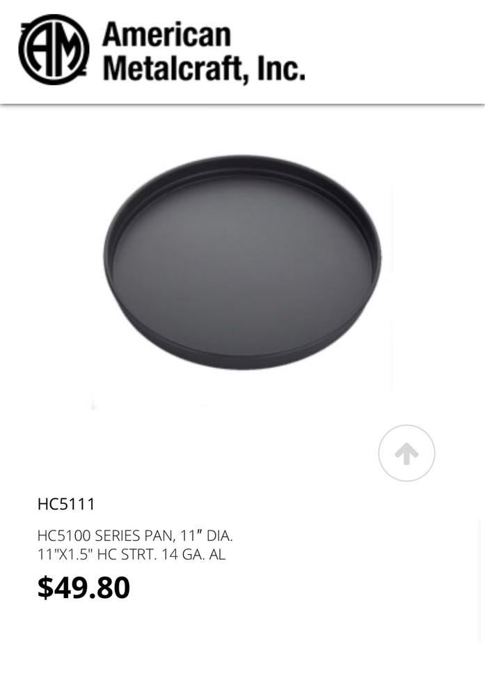 metal craft pans pizza 14”