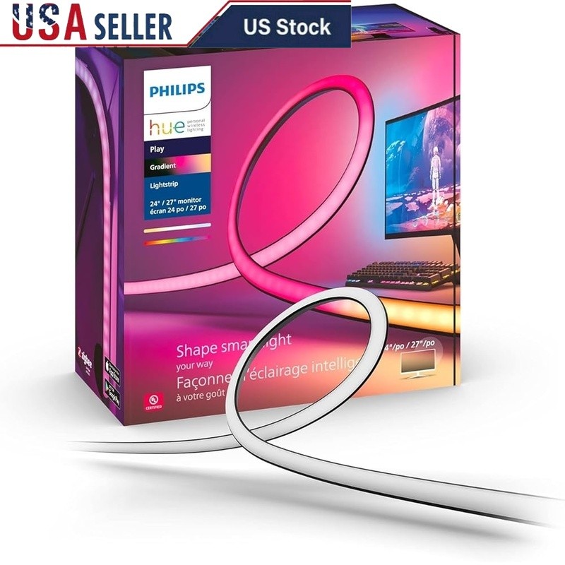 Smart LED Light Strip Gradient Colors PC Voice Control Dimmable Automation New