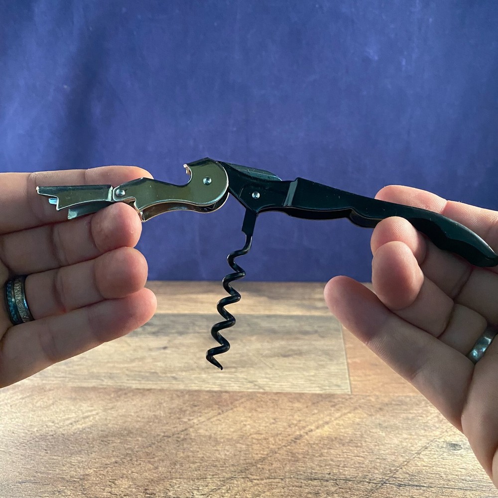 True tap Black Folding Corkscrew Folding Waiters Wine Key With Knife