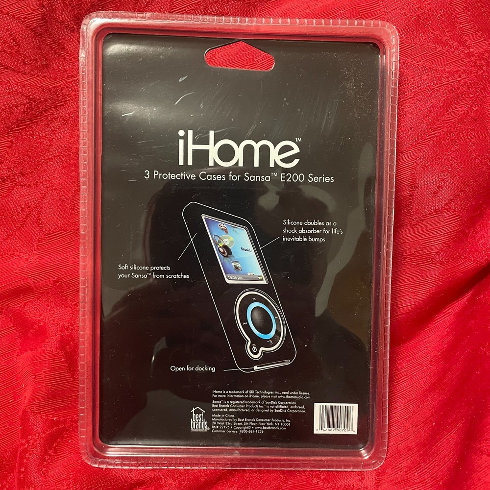 iHome 3 Protective Cases Sansa e200 Series For E250 E260 E270 E280 New Sealed