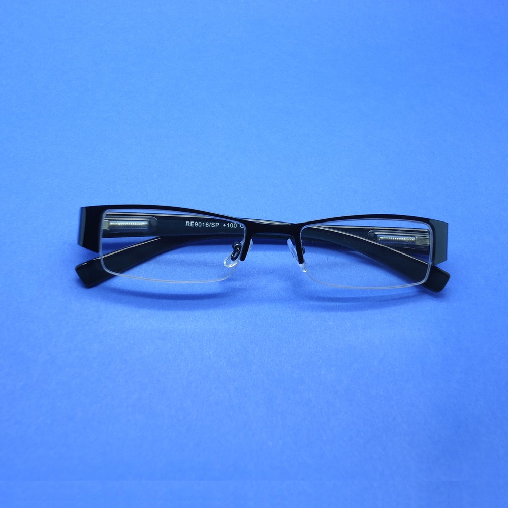 Computer Reading Glasses Deep Blue Tech Frame Bottomless Screen TV Lens +3.00