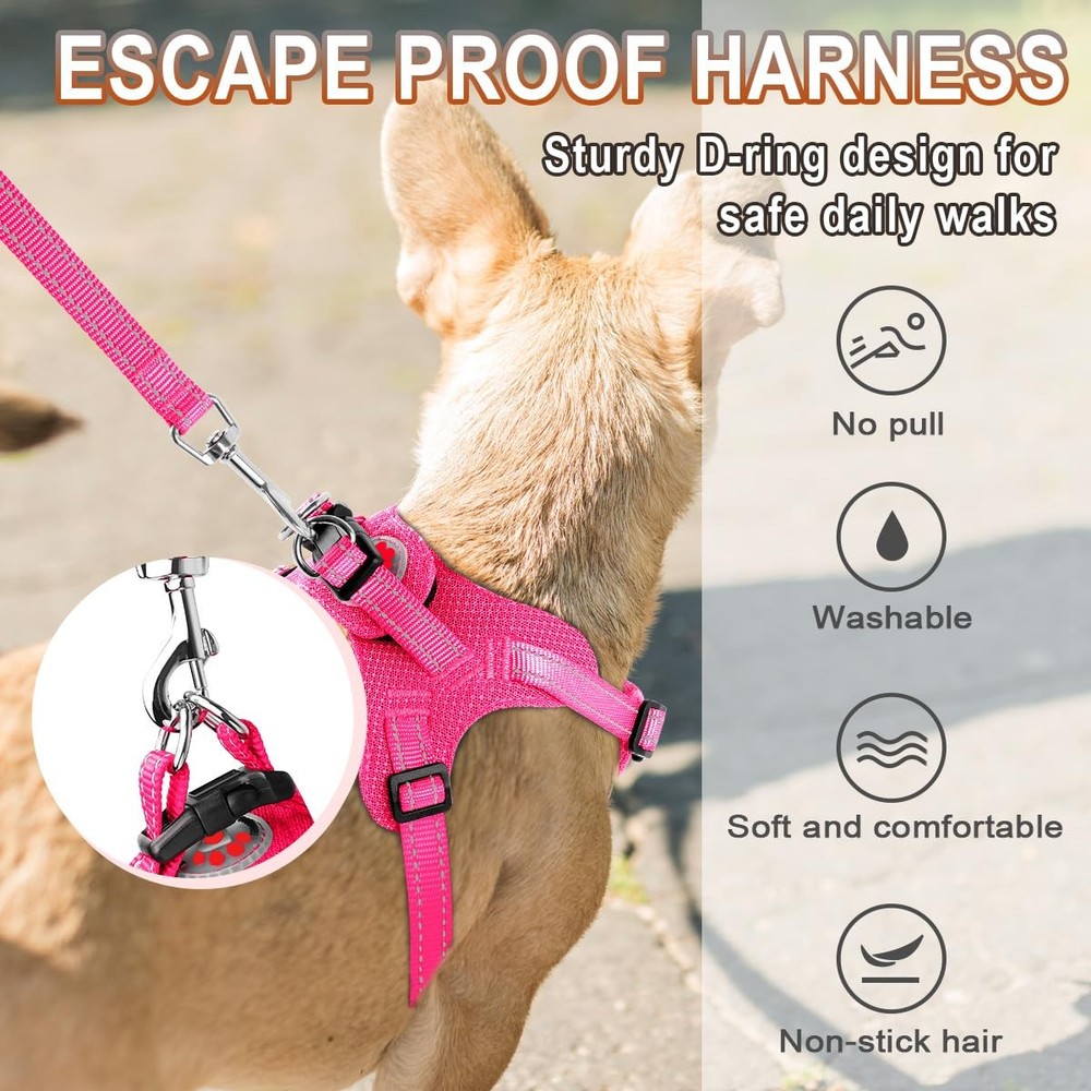 Dog Harness Step in Dog Vest Harness, Reflective Adjustable Puppy No Pull Har...