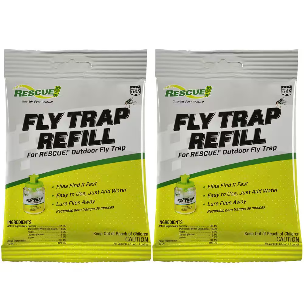 Outdoor Fly Trap Refill, Bundle of 2