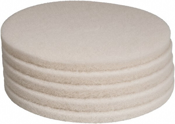 PRO SOURCE Floor Stripping Pads: 5 Pack, White Fine Polyester, 19" Diameter
