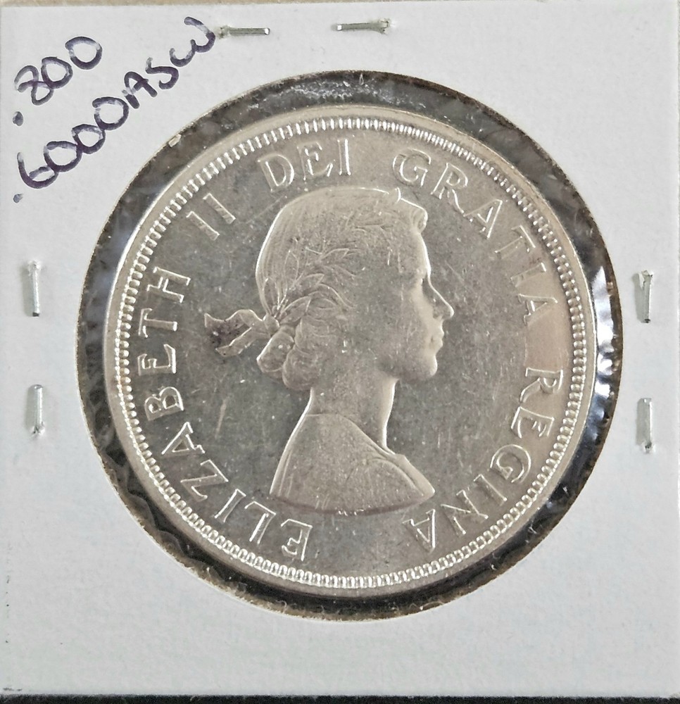 1964 Canada Silver Dollar. 80%. Elizabeth II. CANAN