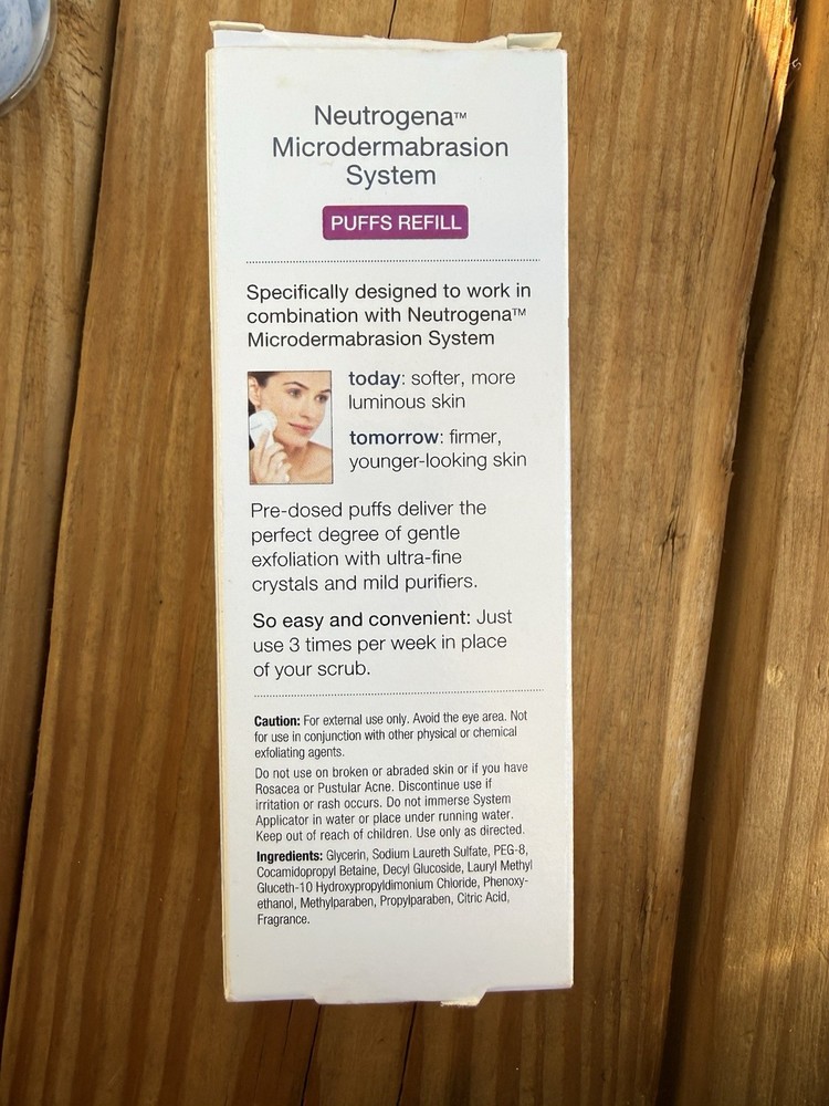 Neutrogena Microdermabrasion System Puffs Refill 24 Rejuvenating Attachment Head