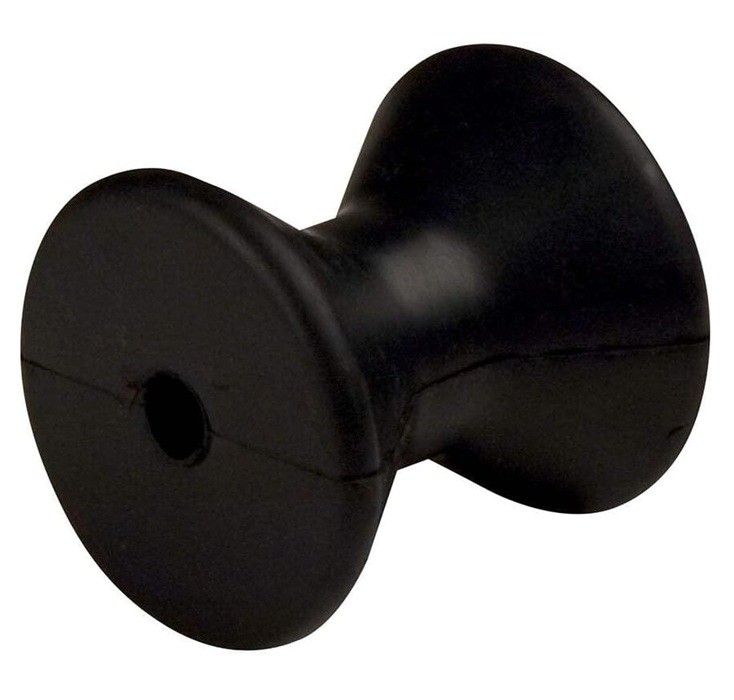 CE Smith 29540 Boat Marine Black Natural Rubber 1/2" Shaft 3” Bow Roller