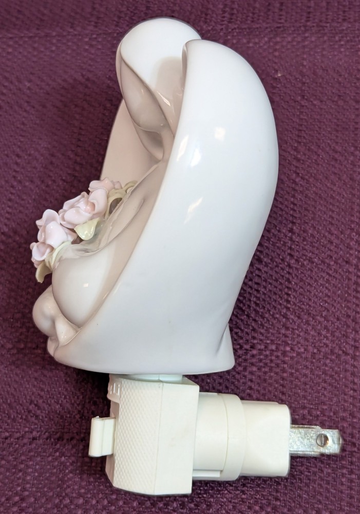 Apple Tree Design Porcelain And Dolamite Angel Nightlight