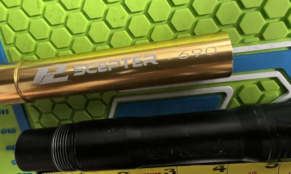 POWERLYTE SCEPTER BARREL BACK + .690 INSERT - BLACK -PAINTBALL AUTOCOCKER THREAD