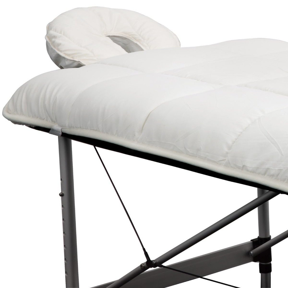 Quilted Fleece Table Pad Set Natural Extra Soft Hypoallergenic 2 Pcs