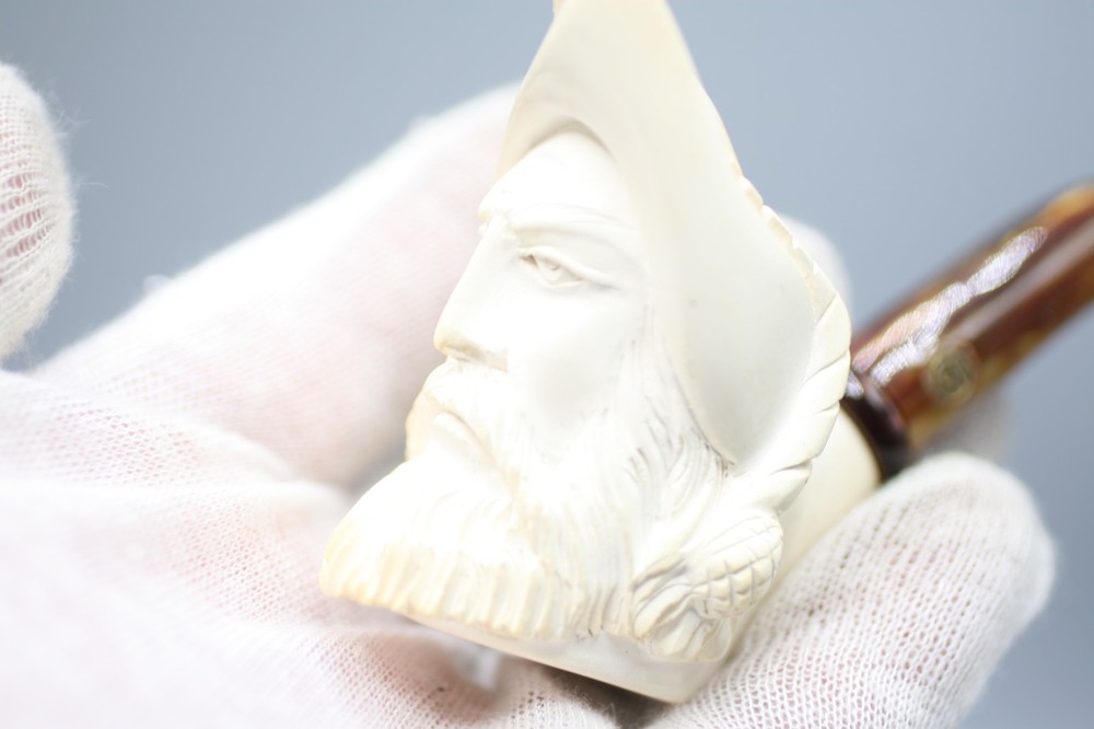 Vintage CAO Meerschaum Pipe Bearded Sultan Head