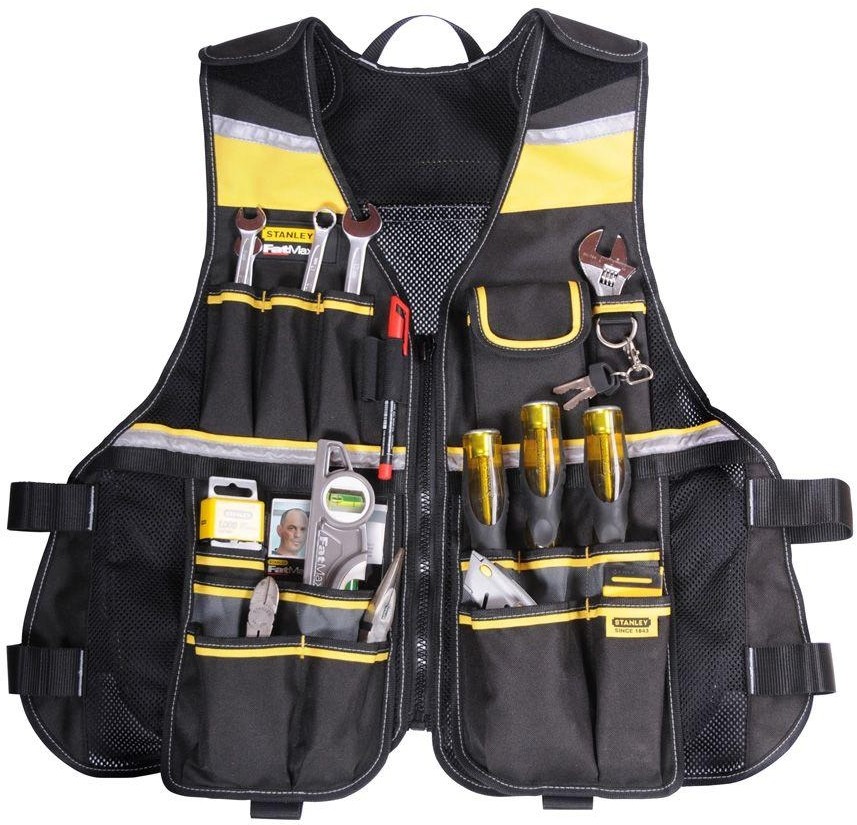 Multi Pocket Tool Vest Multipurpose Personal Storage Compartments Shoulder Strap