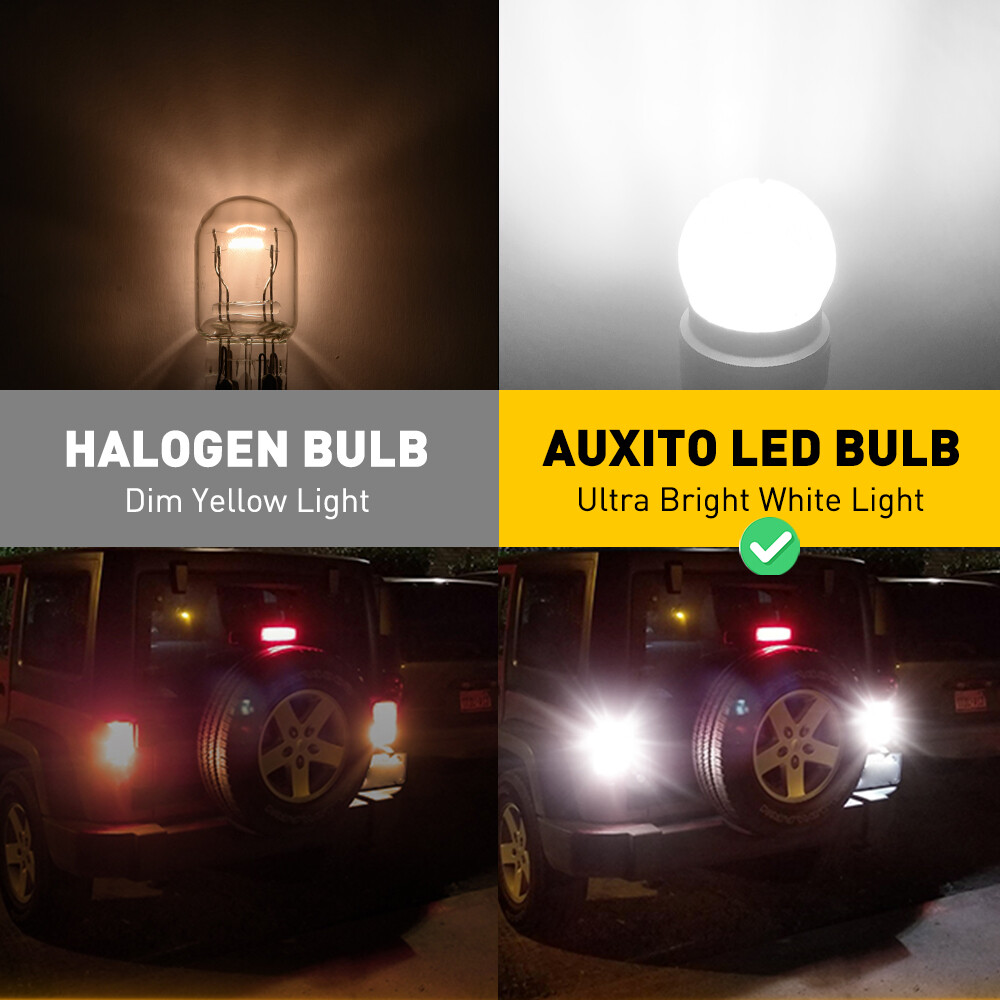 2X LED Reverse Backup Light Bulbs Back Up Super Bright White 7443 7440 AUXITO