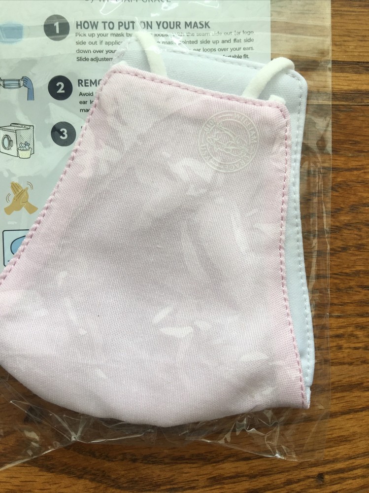 2 Pack - William Grace Pink Face Mask - Linen