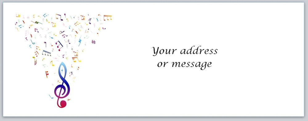 Personalized Address Labels Music Notes (BO 763)