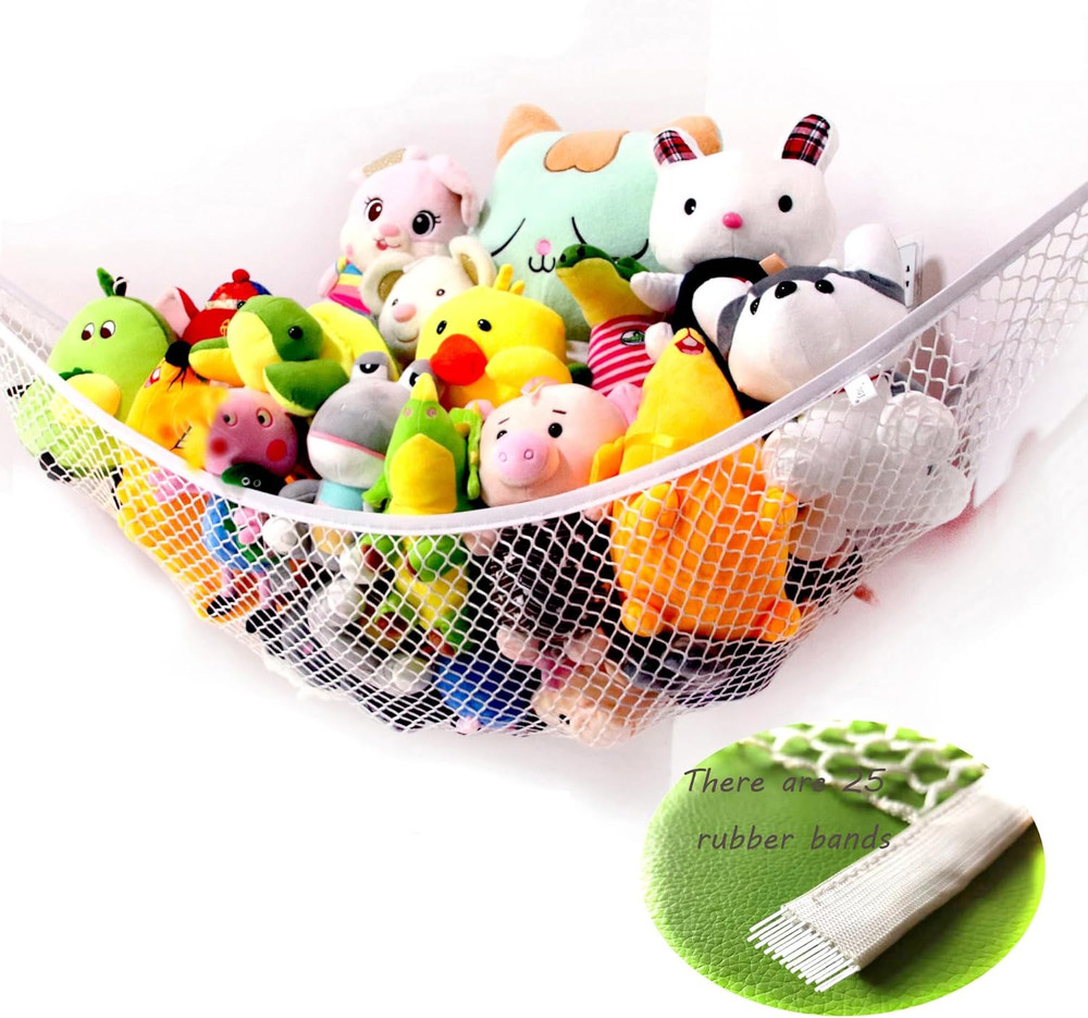 Stuffed Animal Hammock Corner Storage Net, Teddy Bear Hammock, 4Cm Wide Thickene