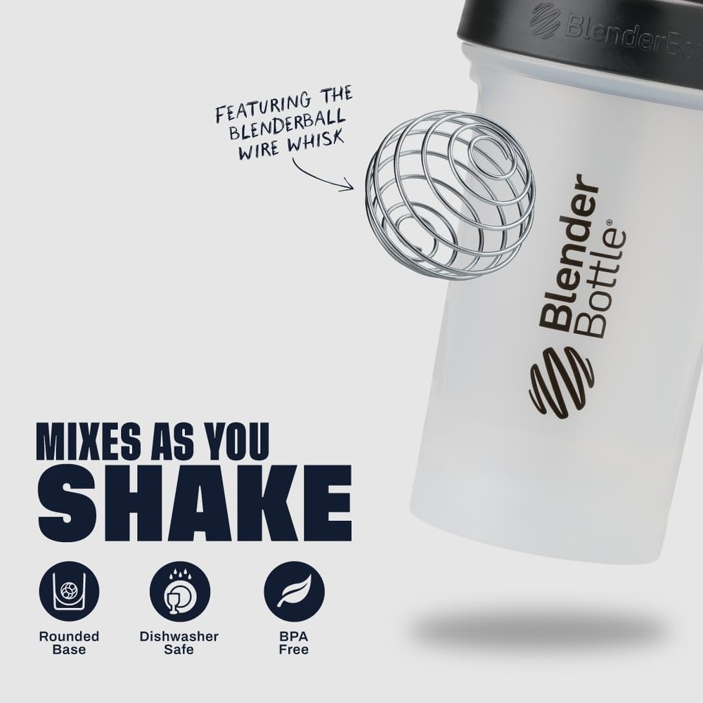 Classic V2 Shaker Bottle 20oz Clear/Black