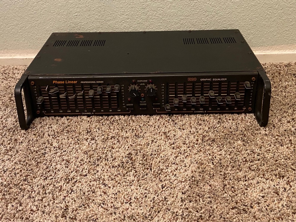 🐞 Vintage Phase Linear Professional Series E20 Stereo Graphic Equalizer RARE!!