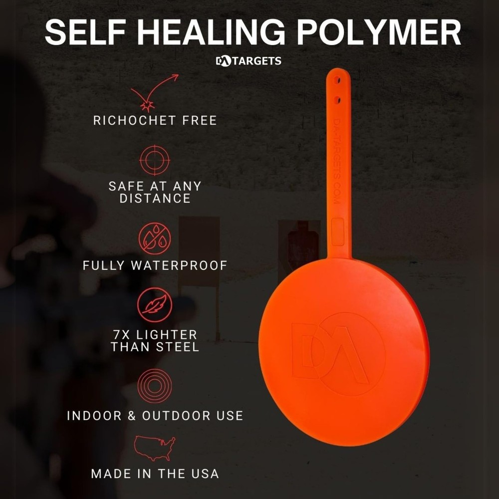 DA Targets Self-Healing for Shooting - Bright Fluorescent 6", Orange