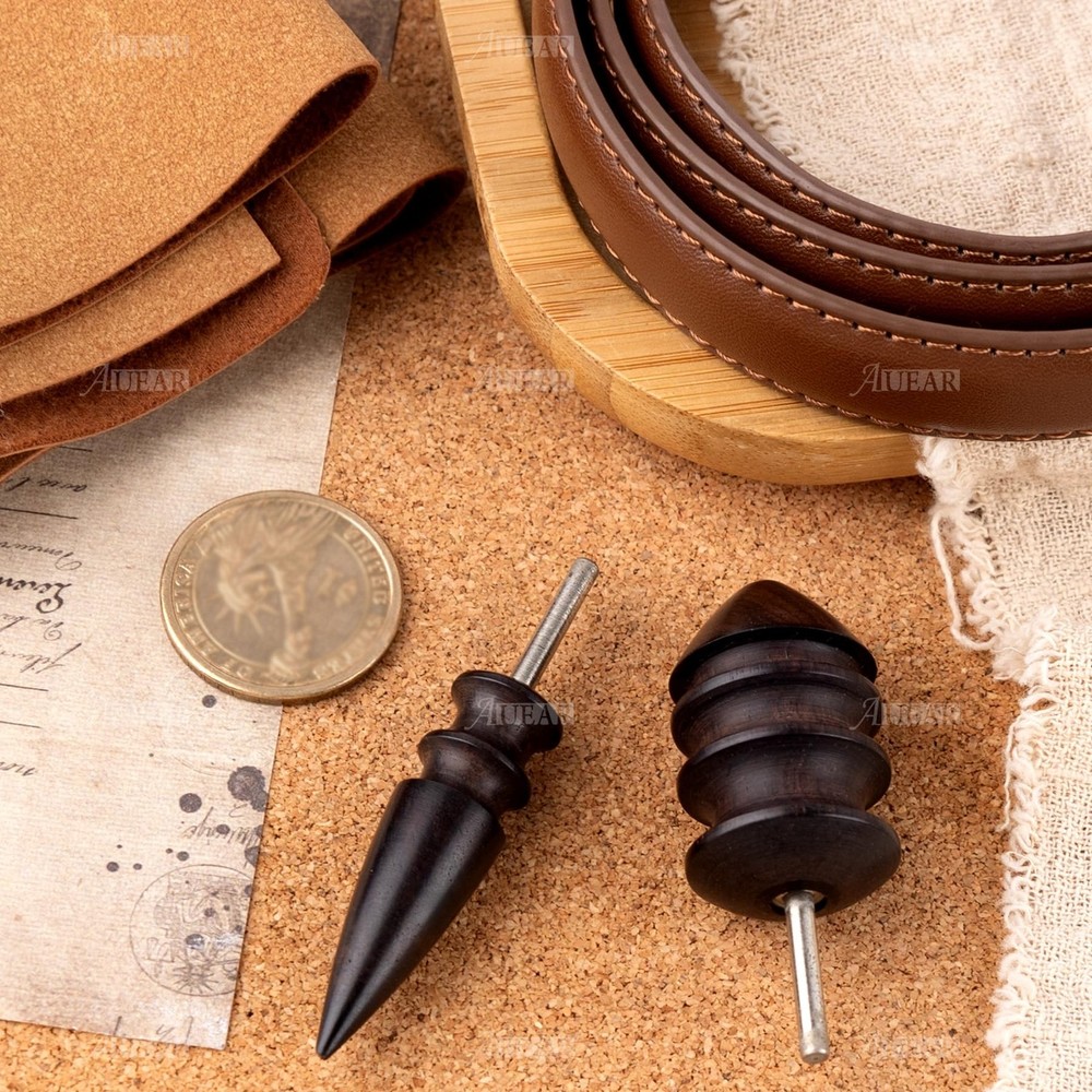 AUEAR, 2 Pack Leather Burnished Bits for Rotary Burnisher 2 Pack, Style a