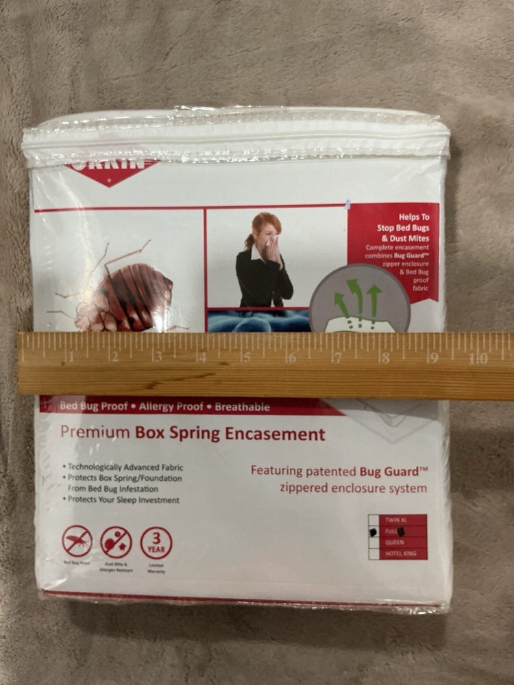 Orkin Bug Guard Zippered Enclosure System Bed Bug Proof Fabric Full Size New