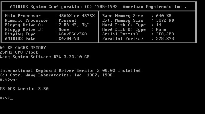 MS-DOS 3.30 5.25" 360kb or 3.5" 720k Boot system disks