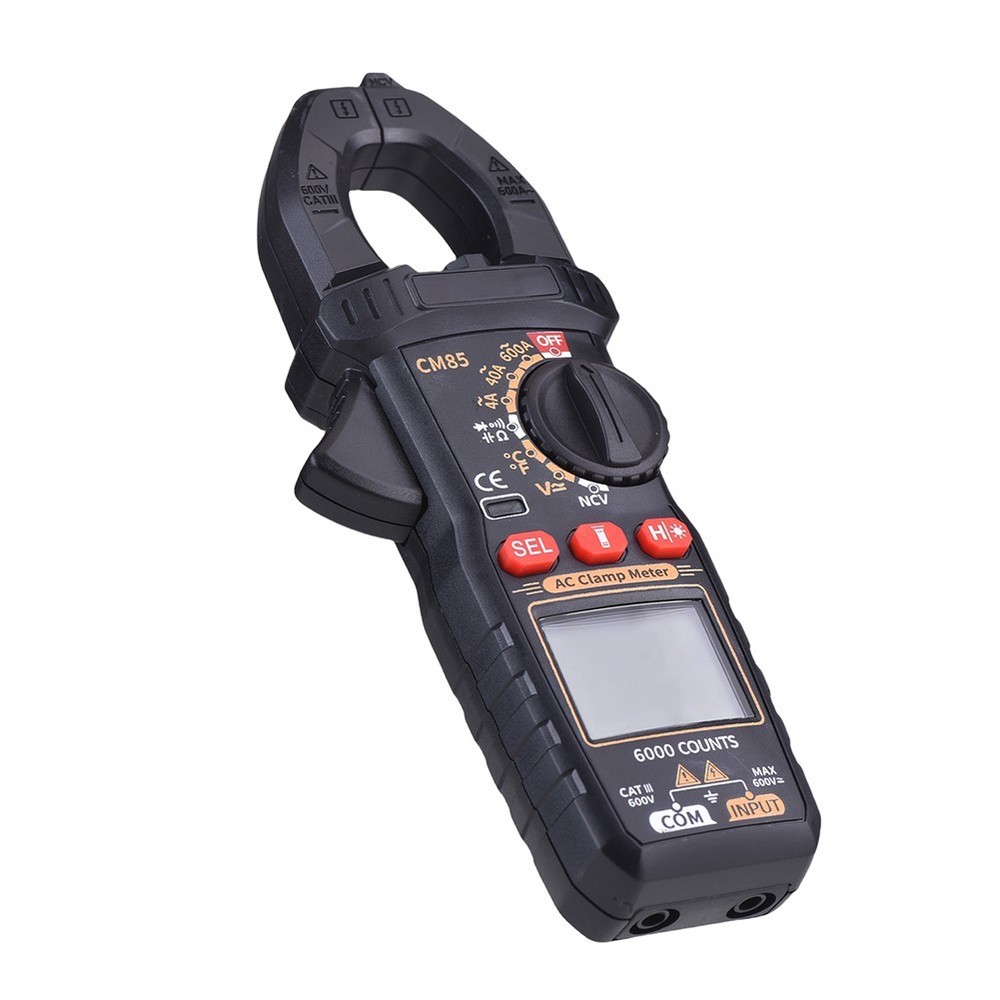 CM85 Clamp Meter with Backlight Flashlight NCV Diode Buzzer 6000 Count