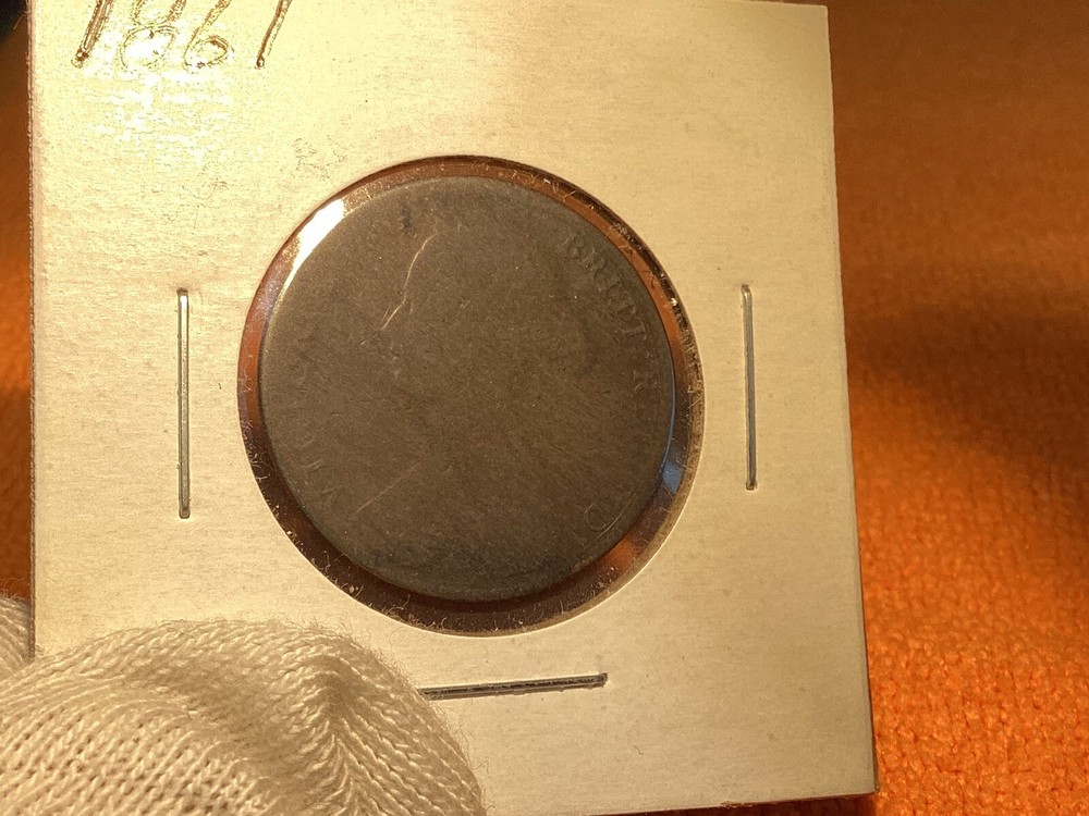 1861 GREAT BRITAIN LARGE HALF PENNY