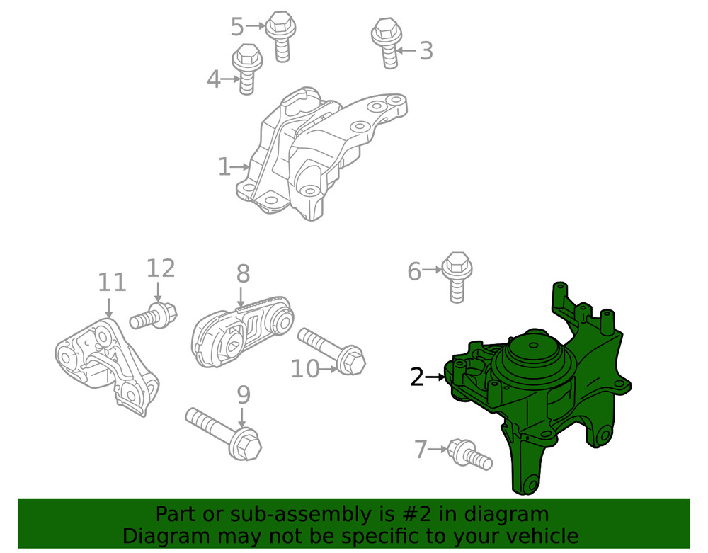 Genuine Nissan Side Mount 11220-6RA0A