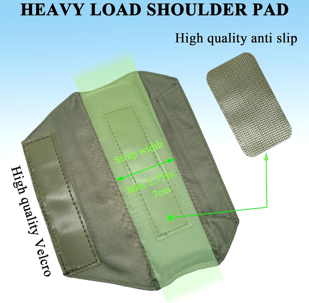 Ultra Thick Shoulder Strap Pad 2 Pack, Heavy Load Backpack Strap Pads, High Elas