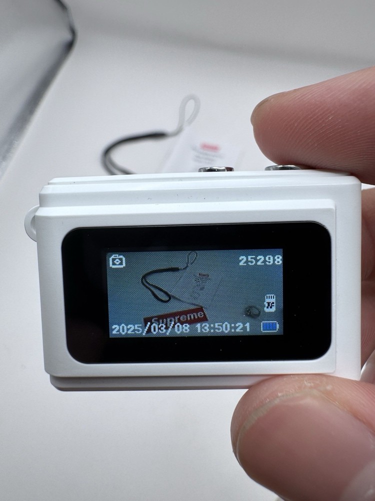 Supreme Digital Camera Keychain White