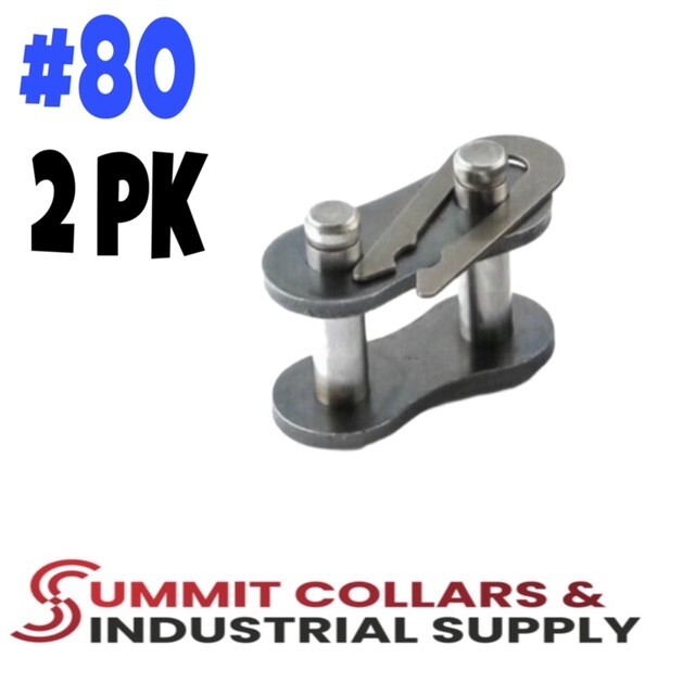 (2PK) #80 Roller Chain Connecting Links, Ships same day, Great Quality!