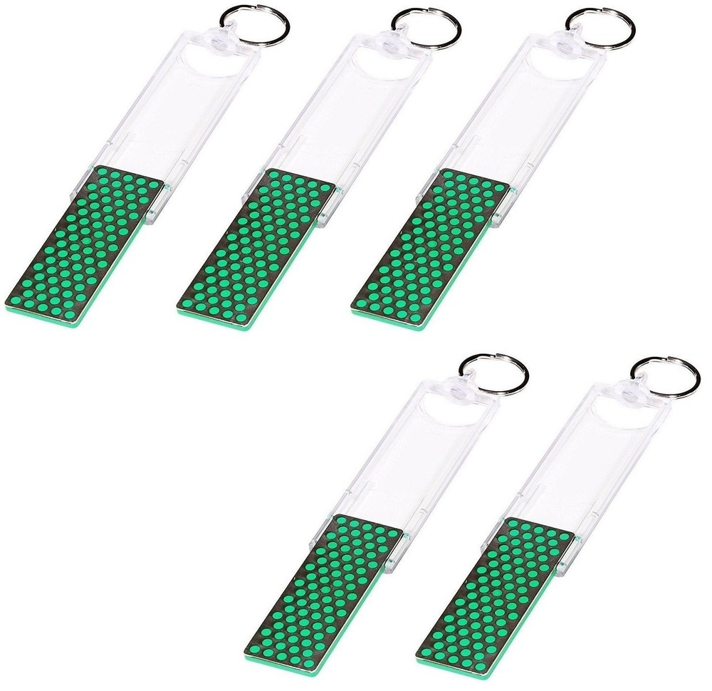 5 PACK DMT Mini-Sharp Keychain Sized Diamond Knife Sharpener Extra Fine Grit 5 ⅝