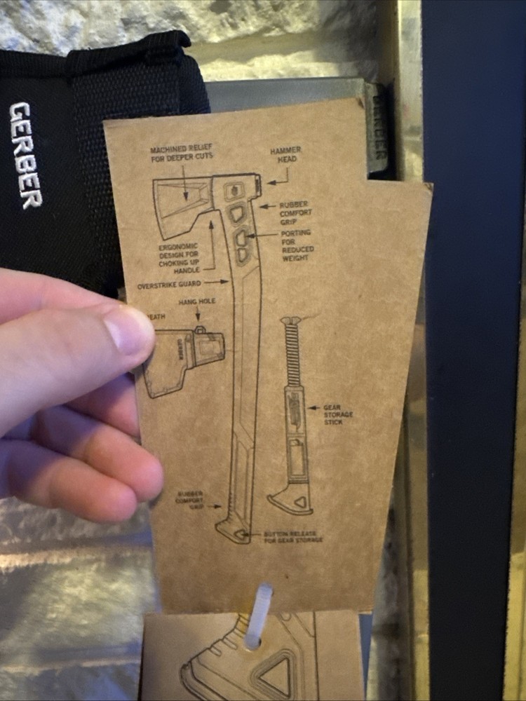 Gerber Hunting Survival Bushcraft Axe Hatchet - Grey - New!