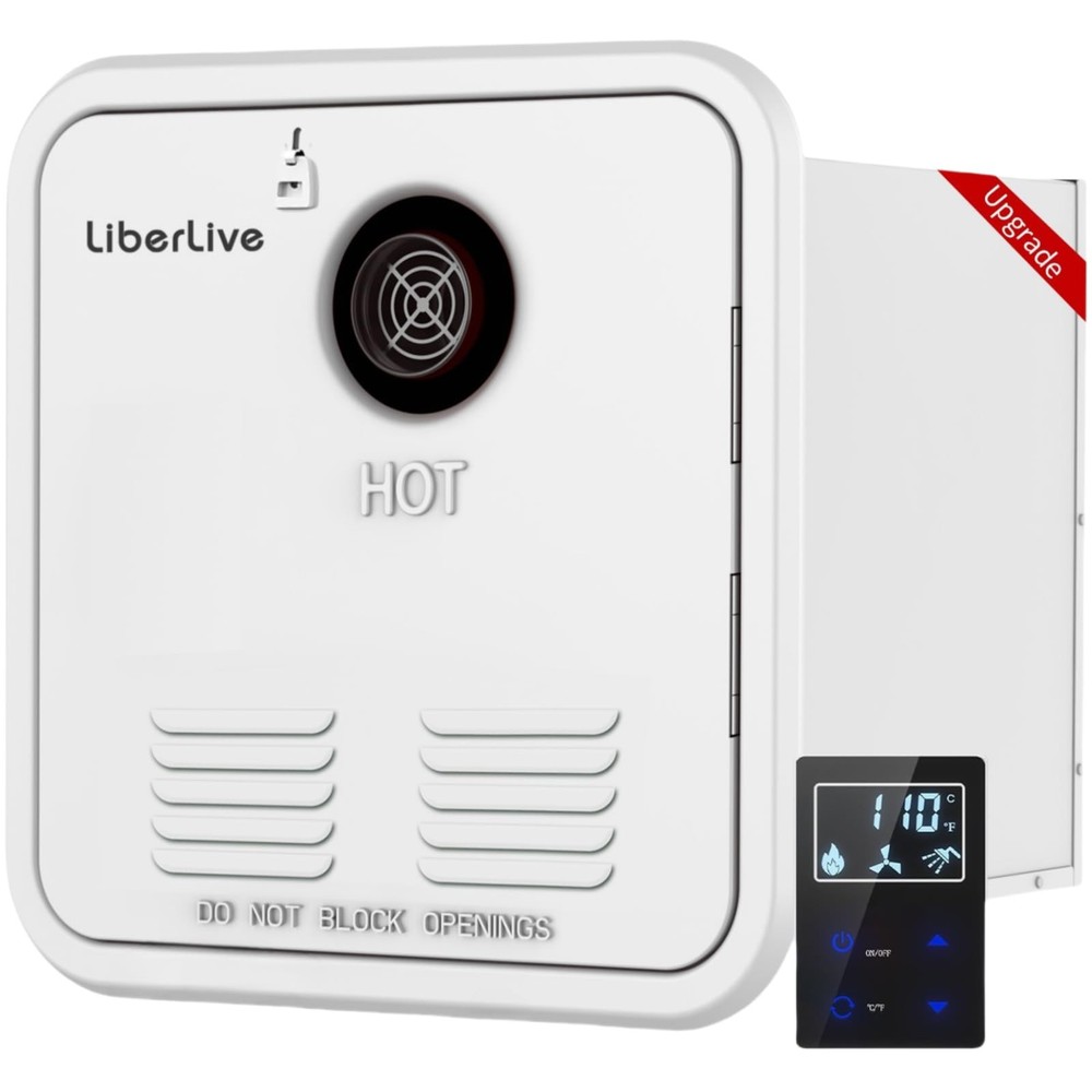 RV Tankless Water Heater Propane, On Demand Instant Propane Gas White