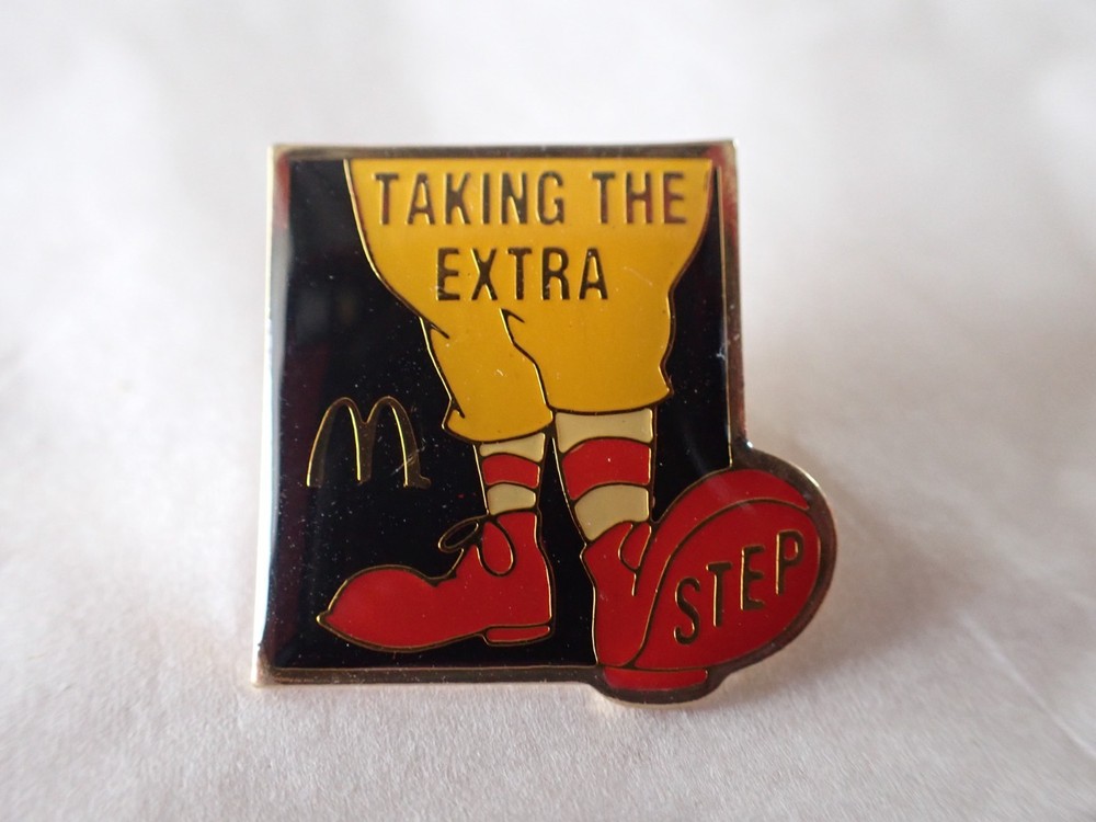 McDonalds Ronald Taking The Extra Step Enamel Lapel Pin Nice