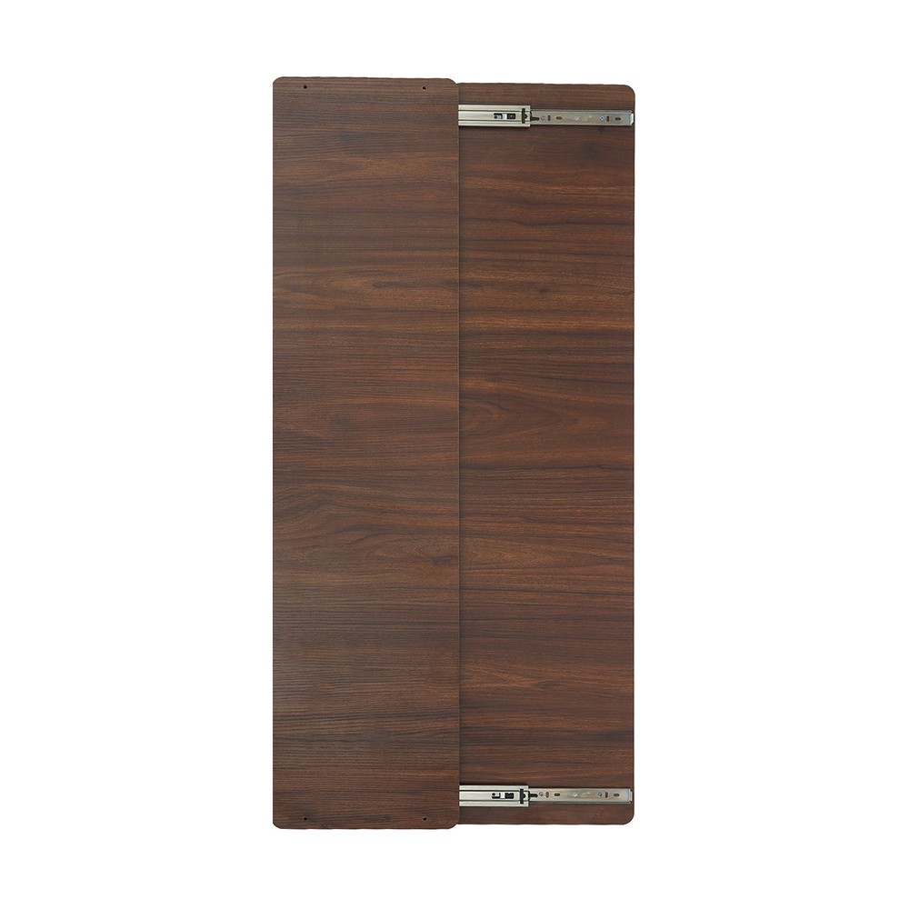 Hide Wall-mounted Full-length Dressing Mirror With Shelves Hooks And Slide Rail
