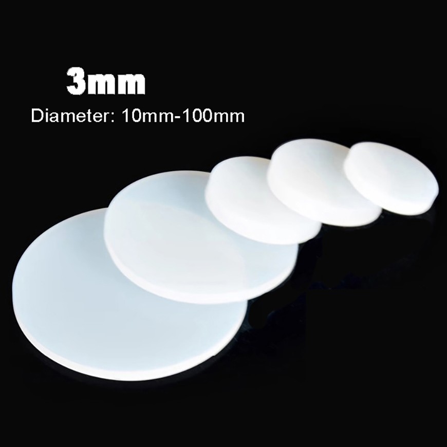 Thick 3mm Solid Silicone Disc Discs Round Silicone Pads Pad Sheet Φ12mm-100mm