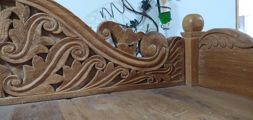 Large handcrafted Teak Buffet - Wooden Pins