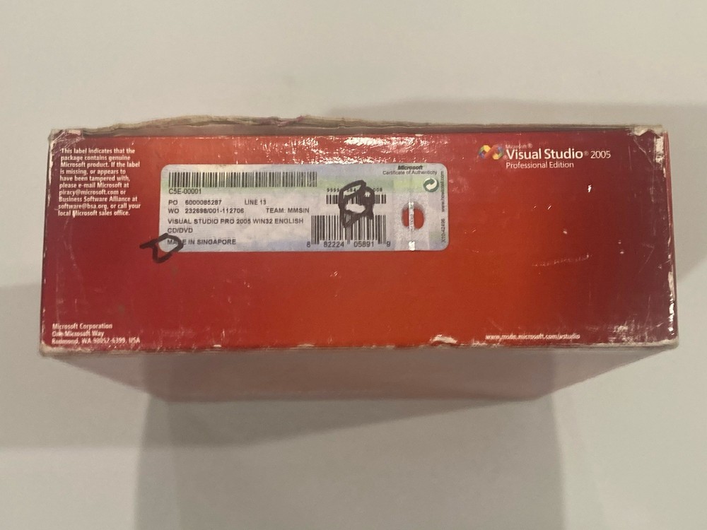 Microsoft Visual Studio 2005 Professional Edition – Full Retail Version