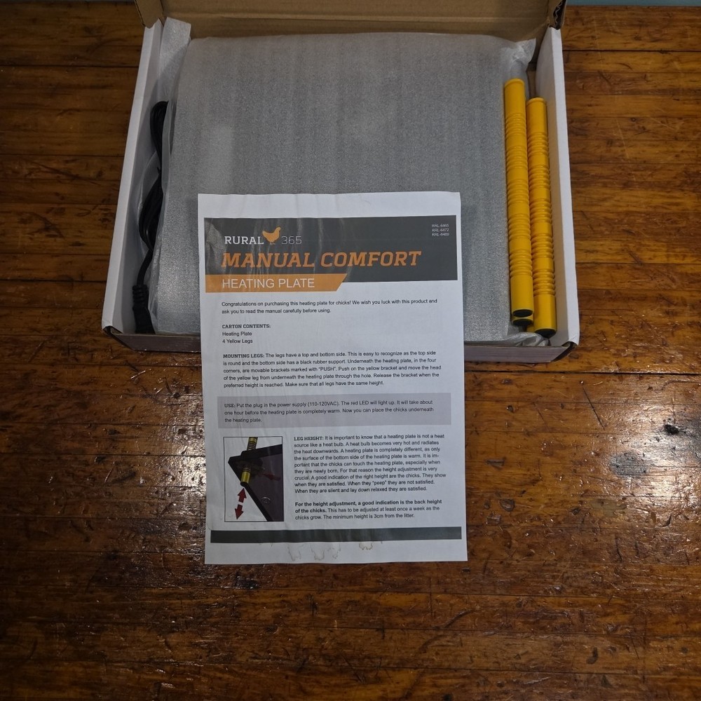 12" x 12" Chick Brooder Heating Plate Temperature & Resistance Fuse LED