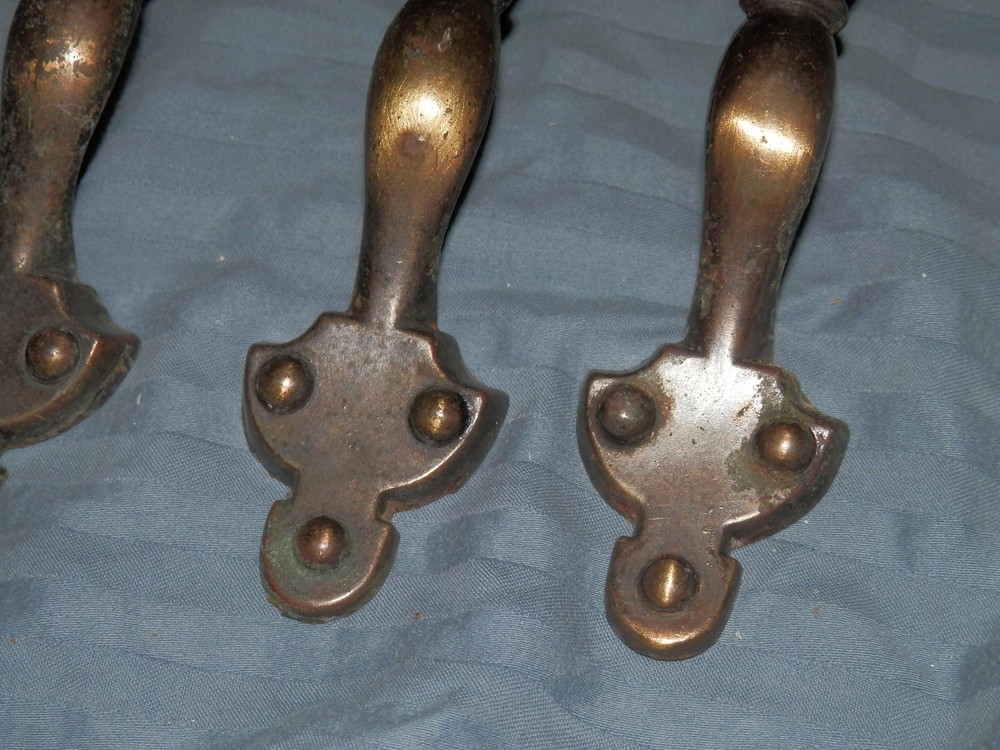vintage National Lock 1093 Drawer Pull handles knobs Cabinet Door brass?