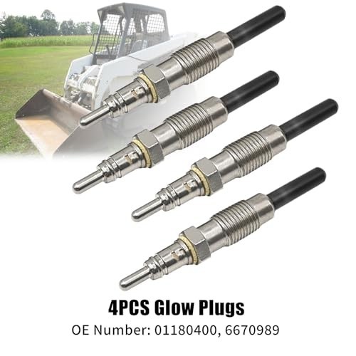 4 Pcs Glow Plug Replacement for Deutz Engine 2011 1011, Fits Bobcat 863 873 864