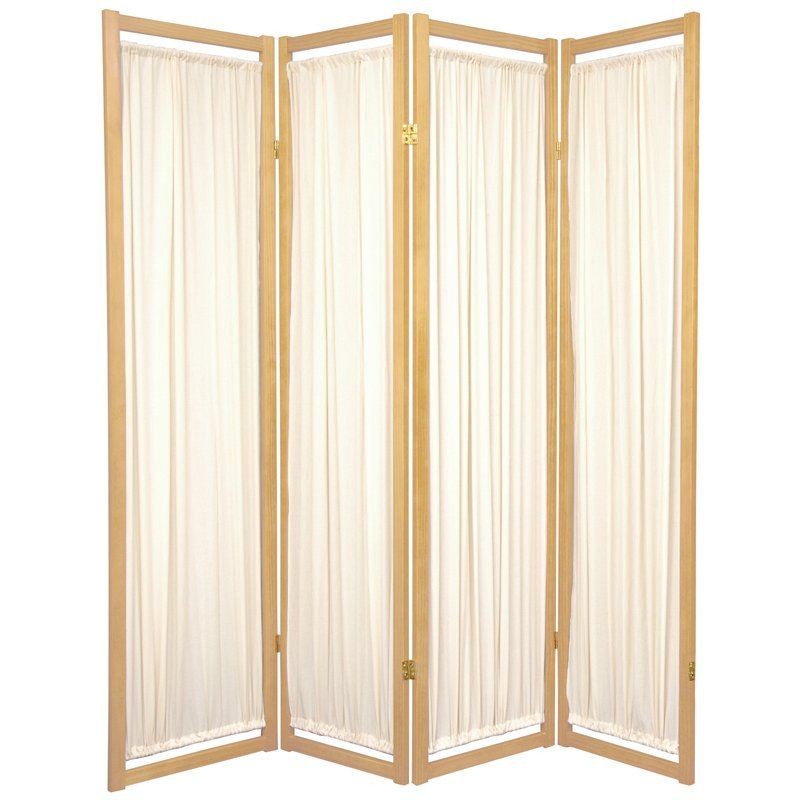 6 ft. Tall Helsinki Shoji Screen - 4 Panel - Natural